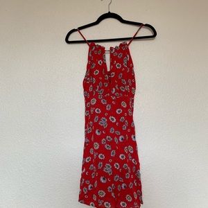 Red sunflower red dress